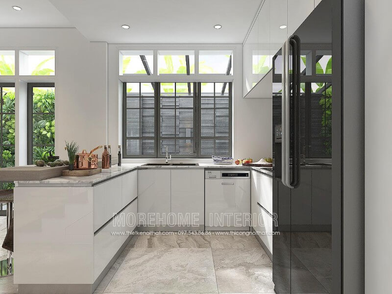 Thiết kế nội thất tủ bếp biệt thự Vinhomes Imperia Hải Phòng cao cấp, ấn tượng và vô cùng tiện nghi Thiết kế và sản xuất tủ bếp đẹp