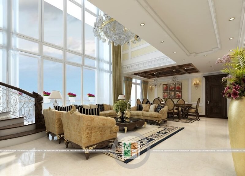 Thiết kế nội thất căn hộ chung cư Duplex Mandarin đẹp mang đến cho gia chủ cảm giác thoải mái, đẳng cấp. Mẫu thiết kế nội thất chung cư đẹp