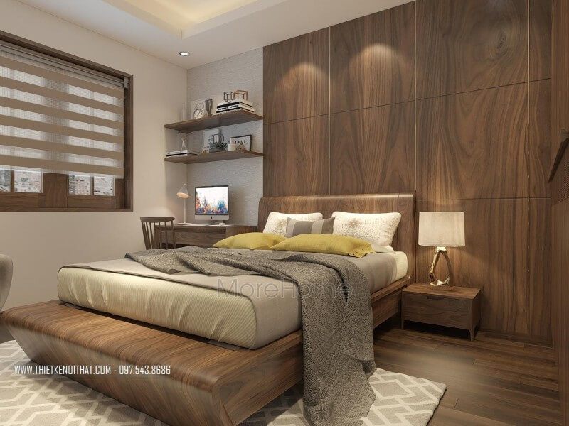 Mẫu tủ quần áo gỗ óc chóhiện đại được yêu thích tại MoreHome.